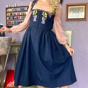 Spring Embroidered Dirndl dress